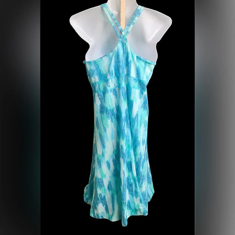 MARMOT Turquoise Strapy Dress with shelf bra, Large. - Picture 2 of 11